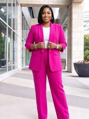 Oprah Pink Blazer Set